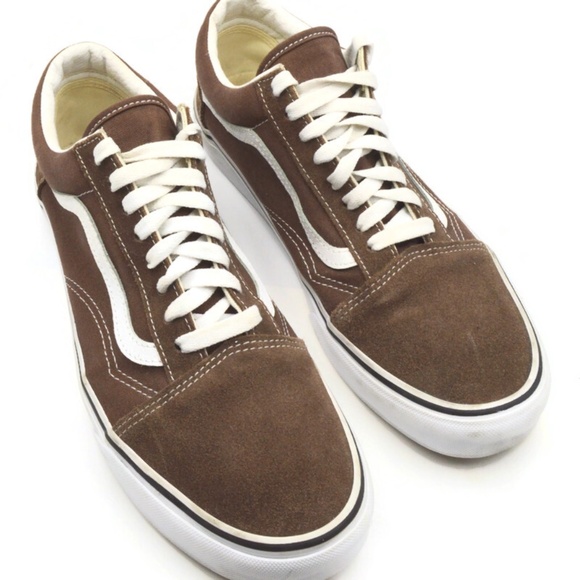 Vans Old Skool Skate Shoes Rain Drum Men Size 10 Brown Canvas & Suede Sneakers - Picture 3 of 9